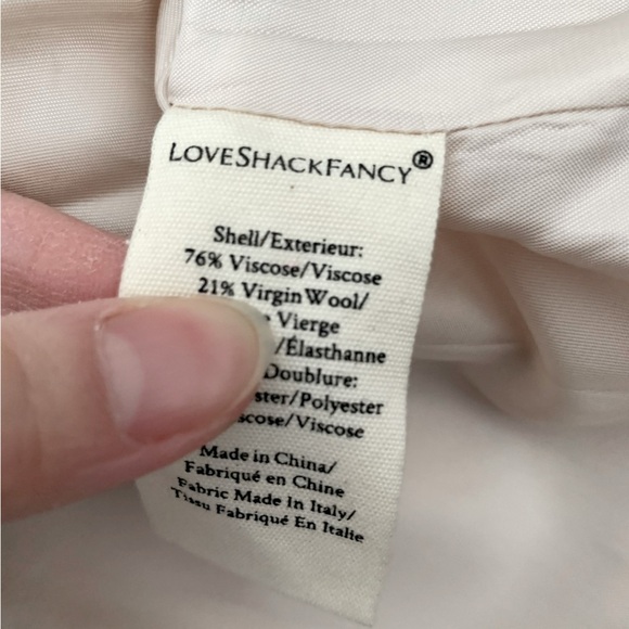 LoveShackFancy Women's Duvel Jacket Light Pink NWT - Picture 8 of 8